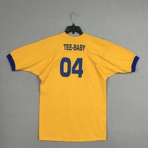 Vintage Russell Athletic Shirt Mens Large Yellow Ringer Jersey TEE-BABY 90s USA
